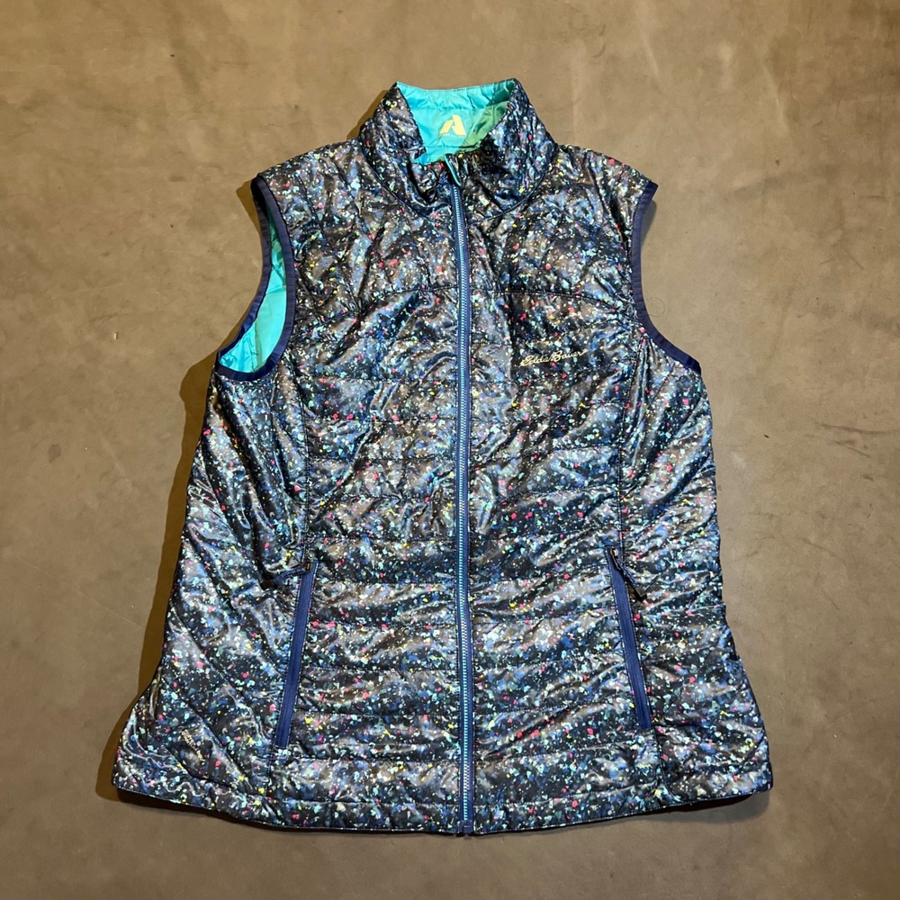Eddie Bauer First Ascent Reversible IgniteLite Pertex Puffer Vest Womens Large